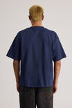 Half Half Heavyweight Box Fit Graphic Tshirt, HH MIDNIGHT BLUE/HALF HALF TROUBLEMAKER - alternate image 3