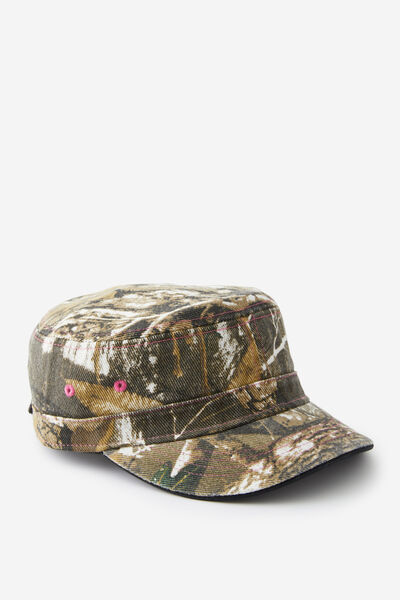 Shallow Peak Cap, CAMO PINK STITCHING