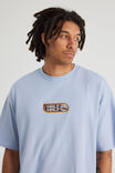 Half Half Box Fit Graphic T Shirt, HH BLUE CHALK/AINT NO GAME - example image 4