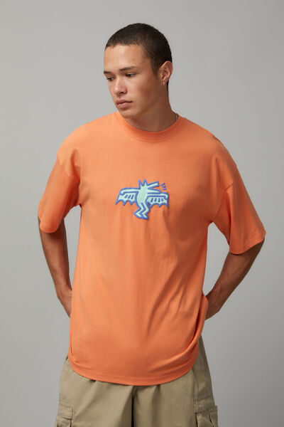 Keith Haring T Shirt, LCN KEI FADED ORANGE/KEITH HARING