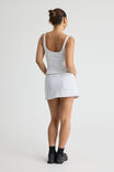 Open Gallery Fleece Mini Skort, SILVER MARLE - alternate image 3