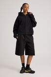 Authentics Boxy Crop Zip Through, BLACK - alternate image 1