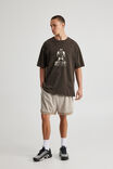 Oversized Music Merch T Shirt, LCN BRA WASHED CHOC TORTE/TUPAC BE SOMEBODY - alternate image 2