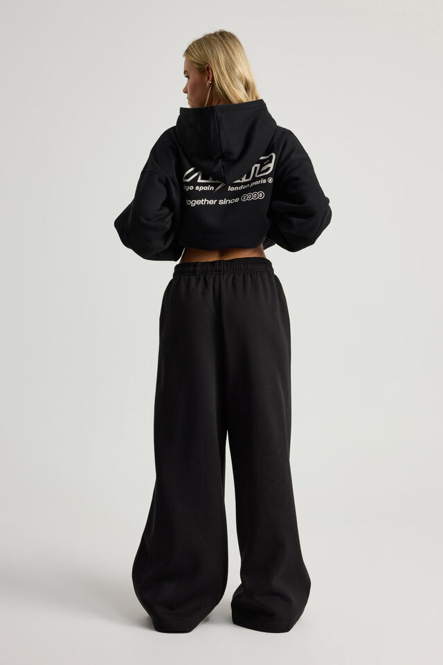 Ultra Baggy Trackpant, BLACK
