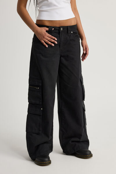 Mega Baggy Cargo, BLACK