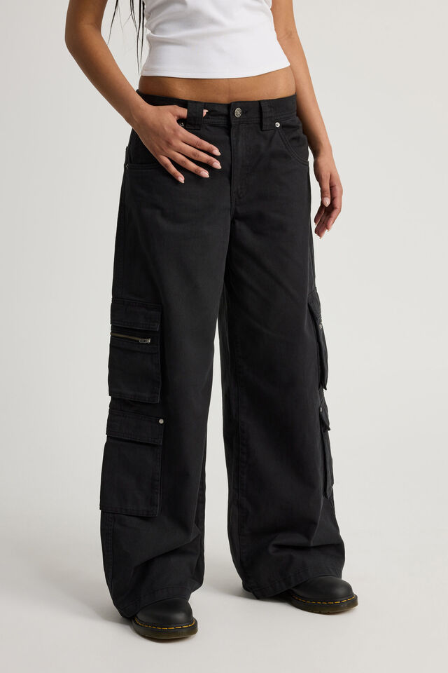 Mega Baggy Cargo, BLACK