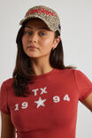 Fitted Baby Tee, RUST RED/TX 94 - alternate image 1