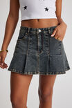 Pleat Denim Skirt, WORKSHOP BLUE - alternate image 4