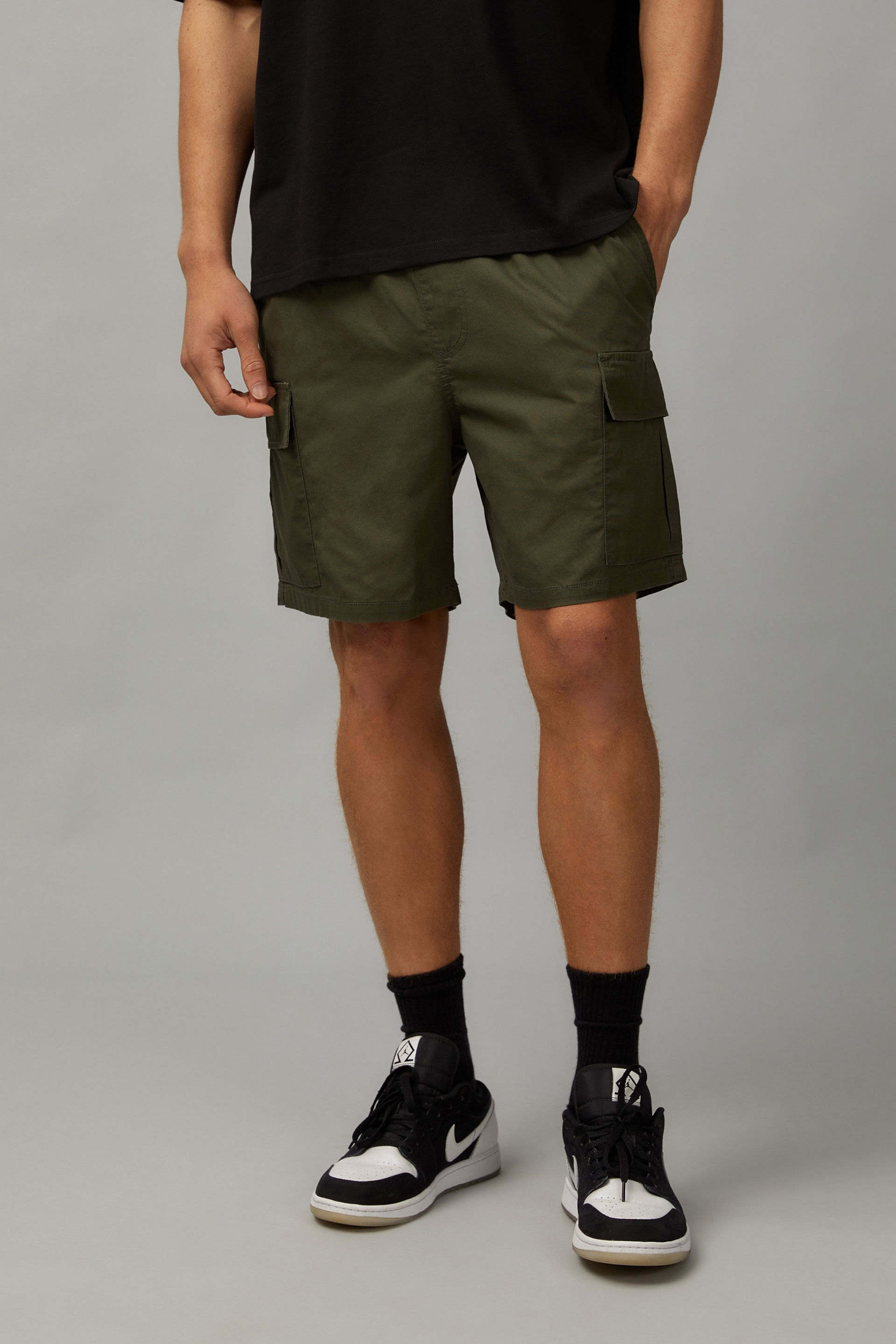 Mens pull on cargo shorts hotsell