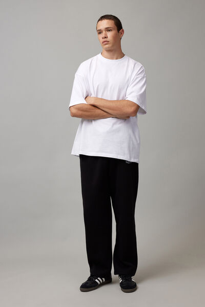 Straight Leg Trackpant, BLACK/UC