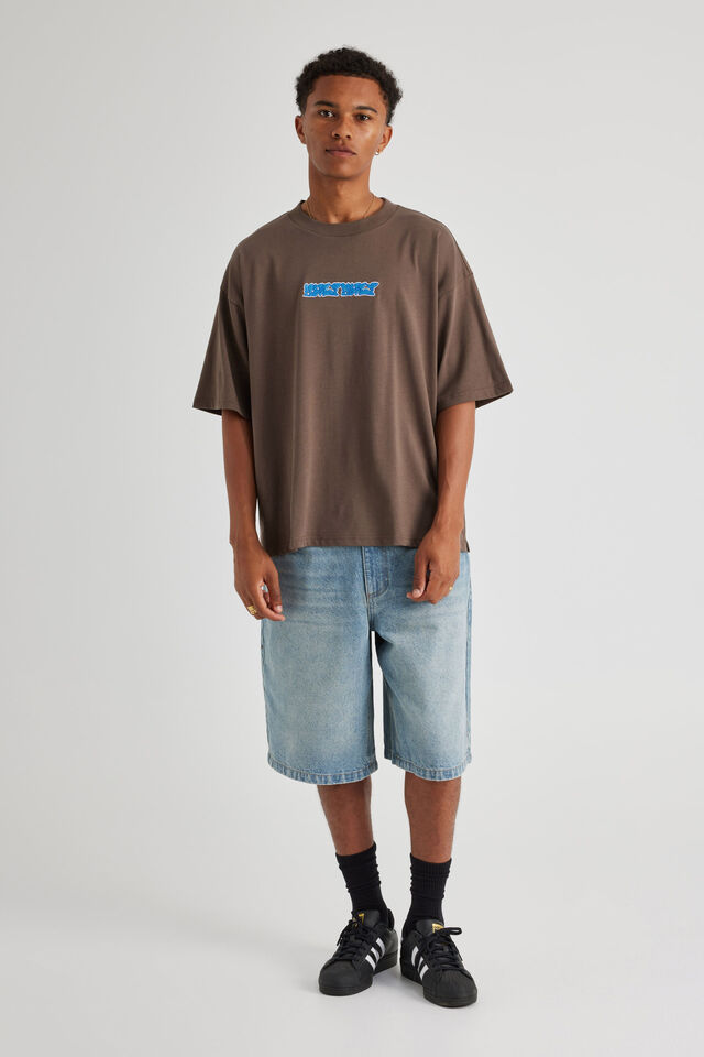 Half Half Heavyweight Box Fit Graphic Tshirt, HH CEDAR/BUBBLE GRAFFITI