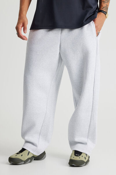 Authentics Barrel Leg Track Pant, SILVER MARLE