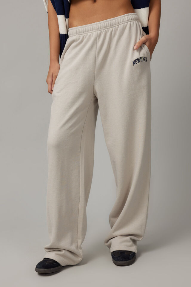 Graphic Straight Leg Trackpant, FOG/NY NAVY
