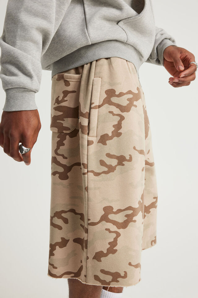 Authentics Baggy Track Short, MUTED CAMO