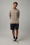 Boxy Textured Crew Knit, STONE/NEP TEXTURE - alternate image 2