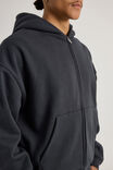 Authentics Boxy Zip Thru Hoodie, ICED LAGOON - alternate image 4