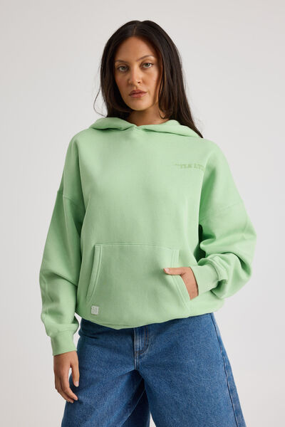 Harley Slouchy Hoodie, LIME GELATO/TLK LTR