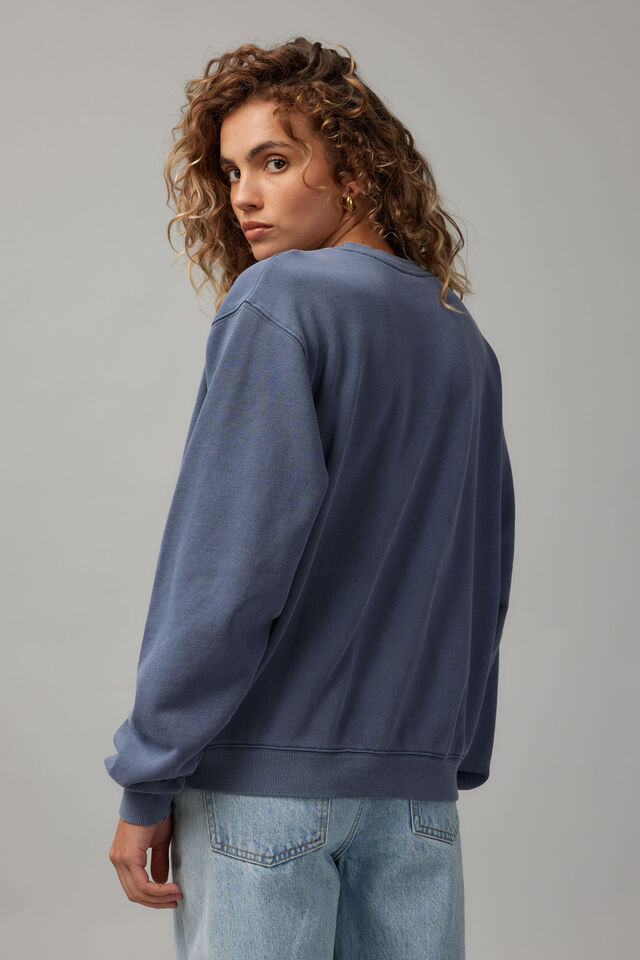 Graphic Crew Sweater, WASHED WORN BLUE/SOHO