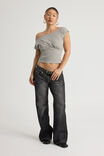 Batwing Top, PUMICE/ASH GREY STRIPE - alternate image 2