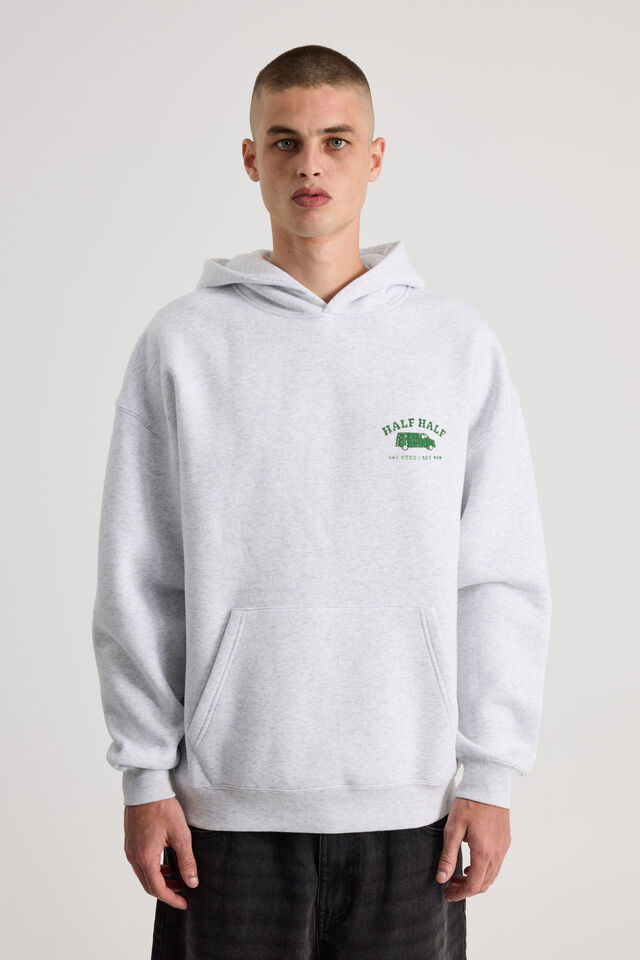 Half Half Hoodie, HH SILVER MARLE/HALF USED CARS