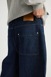 Authentics Baggy Denim Short, RAW INDIGO/TABACCO STITCH - example image 4