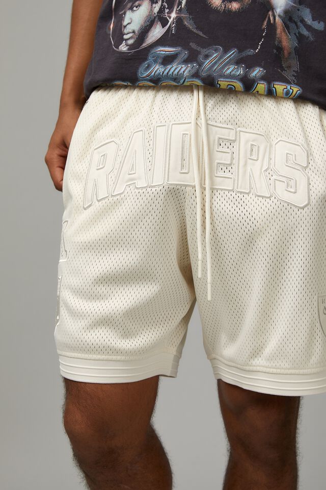 Nfl Basketball Short, LCN NFL VANILLA/RAIDERS