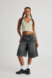 Milly V Neck Halter Top, YELLOW/STEEL STRIPE - alternate image 2