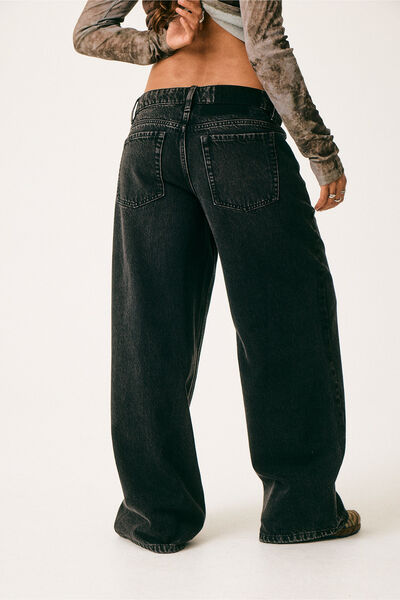 Luca Low Rise Jean, VHS STATIC BLACK