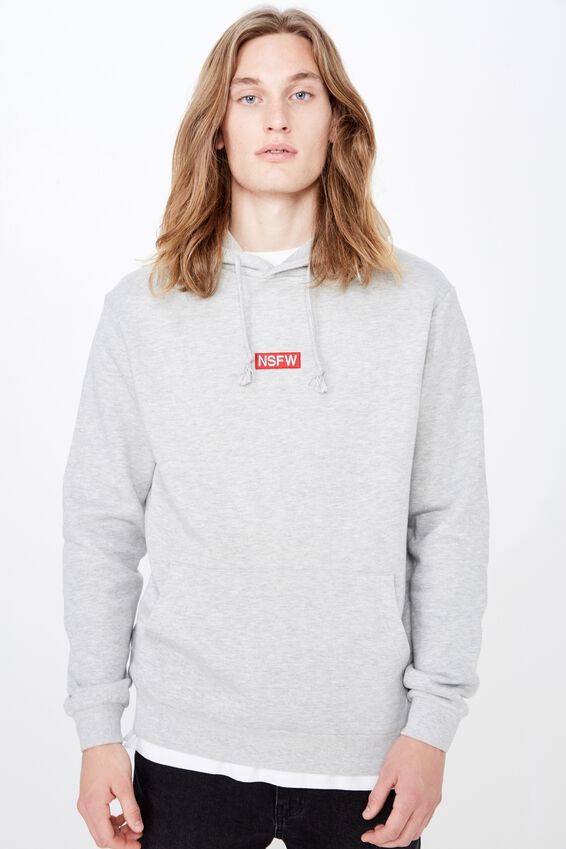 Graphic Hoodie, GREY MARLE/NSFW