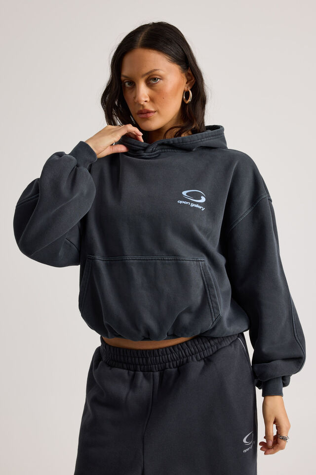 Open Gallery Boxy Hoodie, ICED LAGOON/ OG BLUE MIST