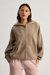 Allie Zip Through Slouchy Hoodie, WASHED MORTAR/STARBUST - alternate image 3