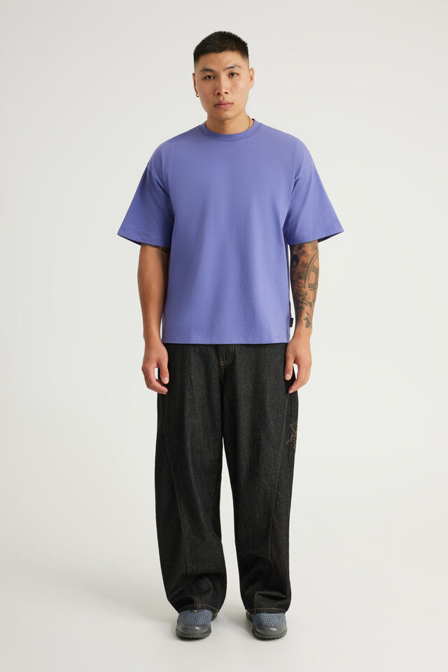 Authentics Heavy Weight Box Fit Tshirt, PURPLE SWAG