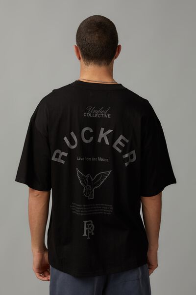 Box Fit Unified Tshirt, BLACK/RUCKER