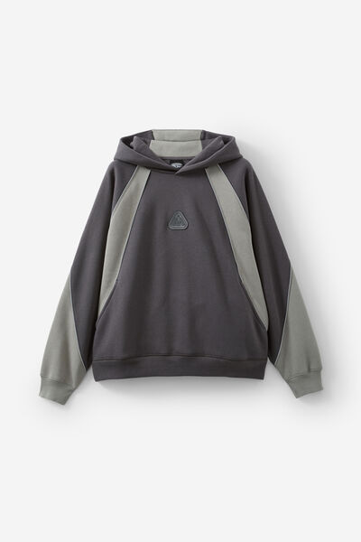 Half Half Hoodie, HH SLATE/OIL SLICK PANEL