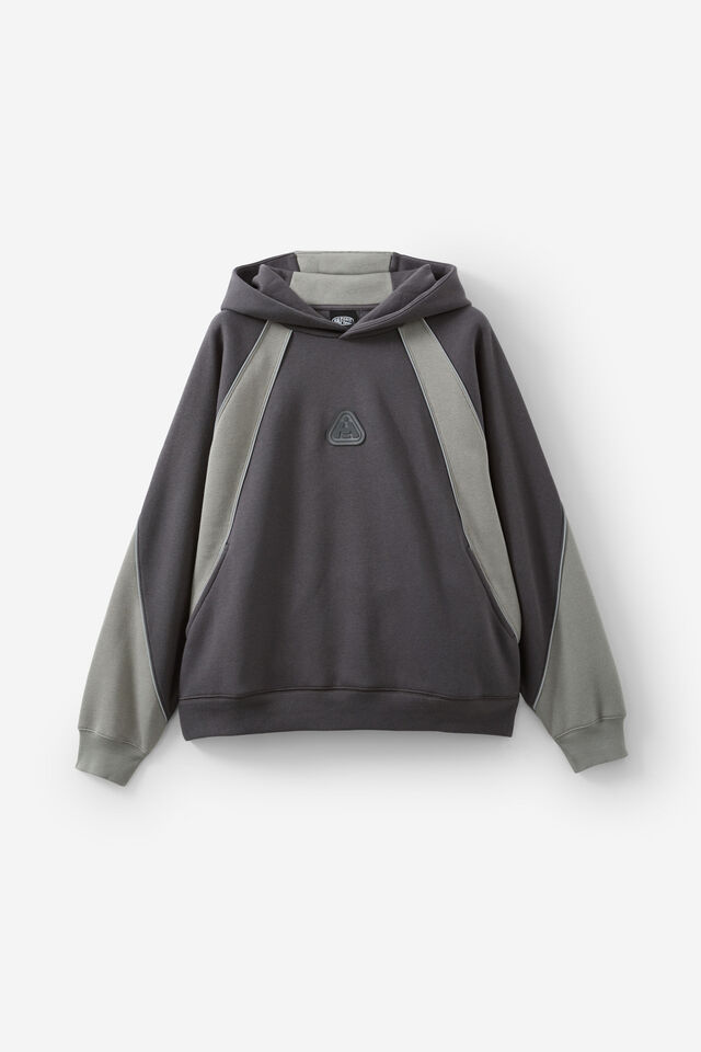 Half Half Hoodie, HH SLATE/OIL SLICK PANEL