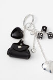 Girls Bag Charm, SILVER BLACK - alternate image 2