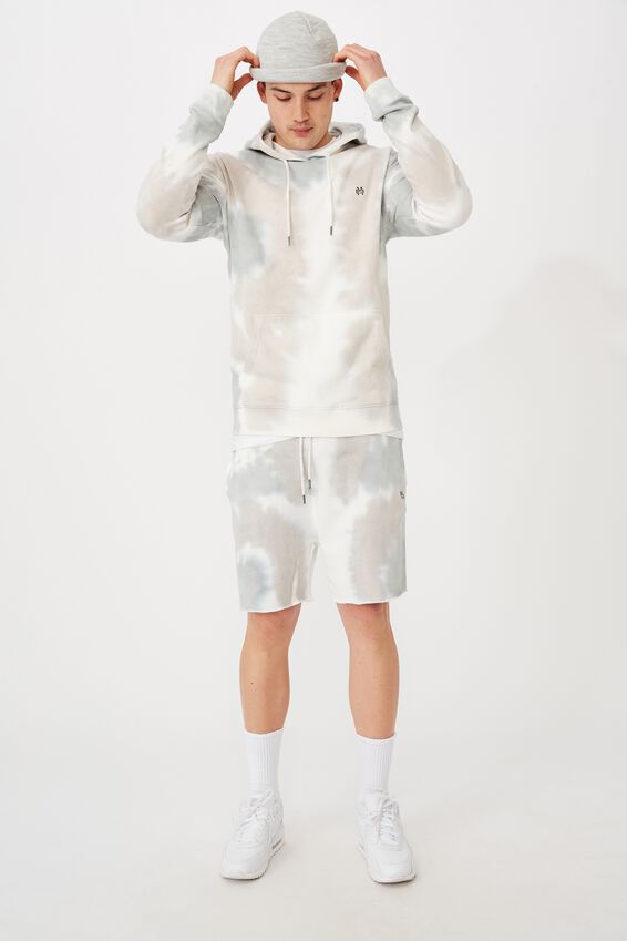Tie Dye Track Short, BLUE/GREY TIE DYE