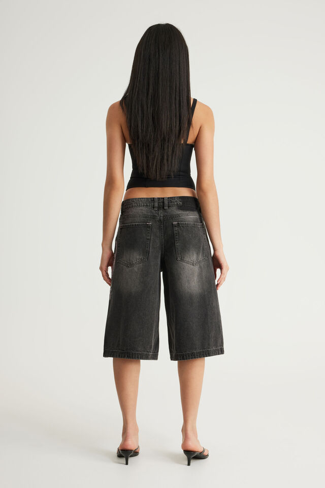 Romy Baggy Jort, DEADSTOCK BLACK/ANGELIC