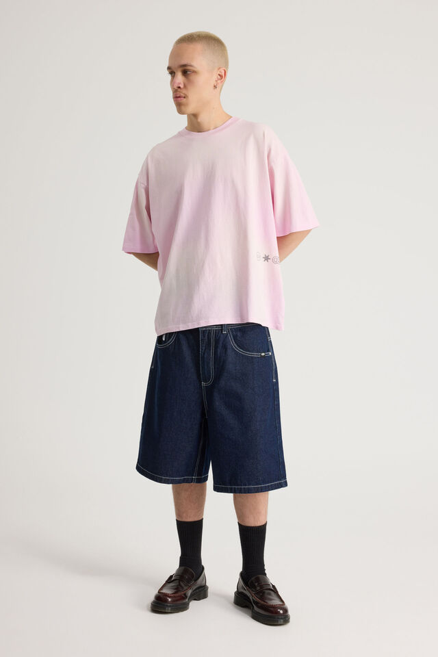 Open Gallery Box Fit Tshirt, OG WASHED ICE PINK/IDEAS DEPT