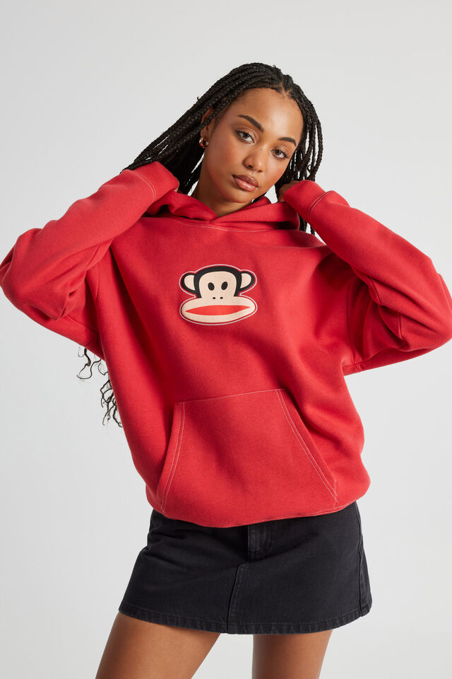 Lcn Paul Frank Original Hoodie, LCN PAU RANCH RED/PAUL FRANK