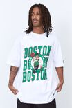 NBA Boston Celtics Oversized T Shirt, LCN NBA WHITE/BOISTON CELTICS TRIPLE