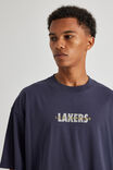 Box Fit Nba T Shirt, LCN NBA ARCTIC BLUE/LAKERS Y2K - alternate image 4