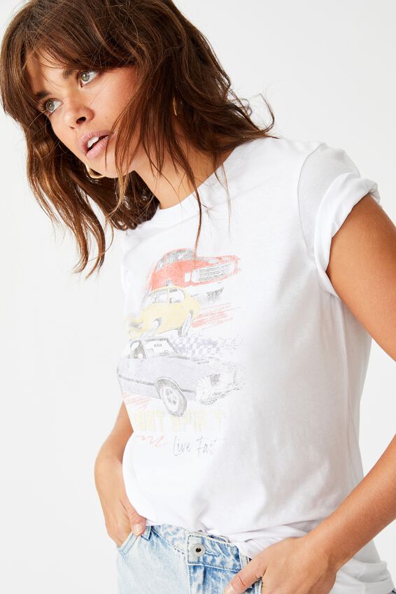 Relaxed Graphic T Shirt, WHITE/STREET SPIRIT