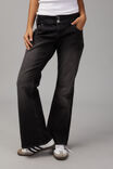 Low Rise Kick Flare Jean, BLACK/WHITE STITCH - alternate image 2