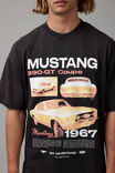 Oversized Ford T Shirt, LCN FOR WASHED BLACK/FORD MUSTANG COUPE - alternate image 4