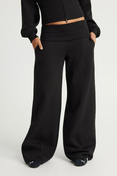 Wide Waistband Trackpant, NTN BLACK/UNHOLY