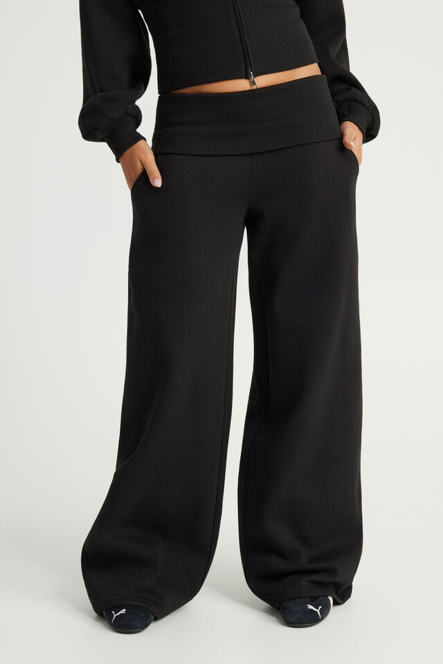 Wide Waistband Trackpant, NTN BLACK/UNHOLY