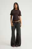 Batwing Cinch Waist Top, UMBER - example image 2