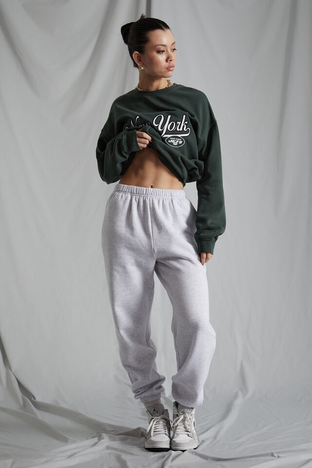 Super Slouchy Trackpant, SILVER MARLE