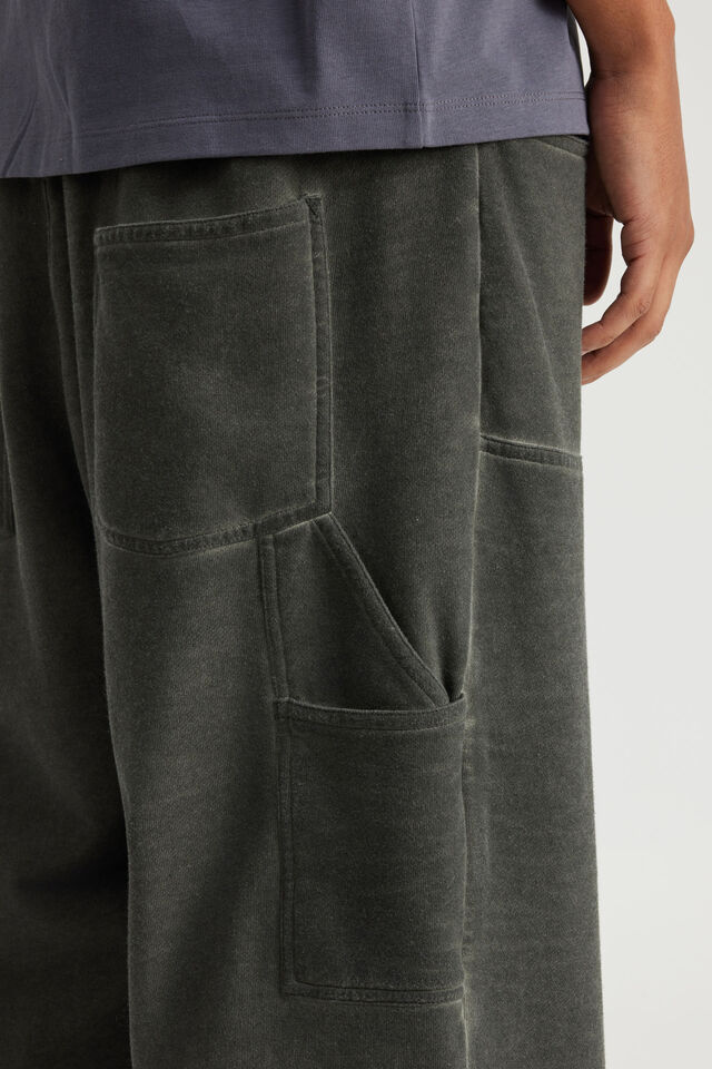 Baggy Trackpant, NTN OIL WASH BLACK